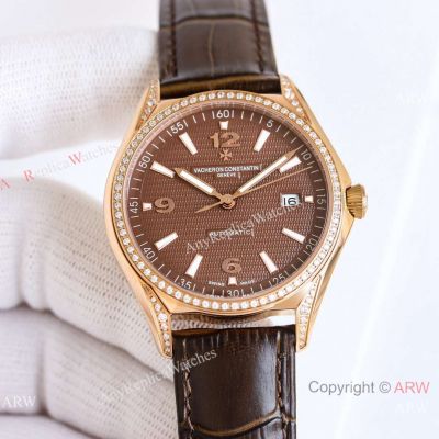 Swiss Copy Vacheron Constantin Fiftysix TW 4600e Diamond Rose Gold Watches